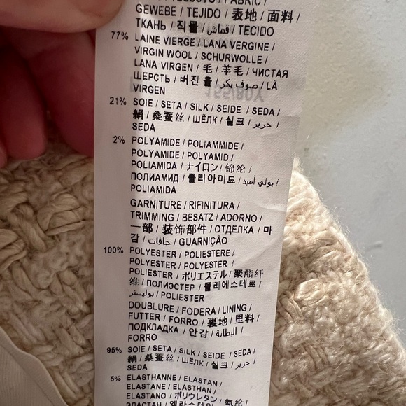 Saint Laurent Long Coat in Silk Tweed and Wool like New - Picture 8 of 15